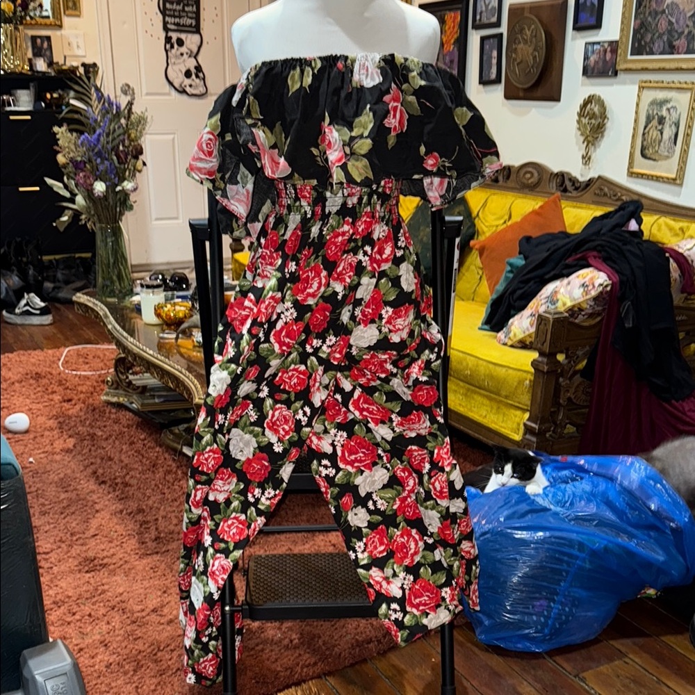 Floral Off-Shoulder Jumpsuit
